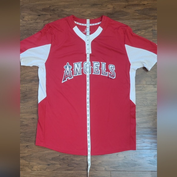 Los Angeles Angels Baseball MLB Men's Red Size Large Jersey T-Shirt - Picture 10 of 10
